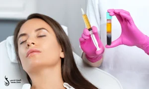 پی آر پی مو که از پلاکت ها خون یک خانم گرفته شده است.