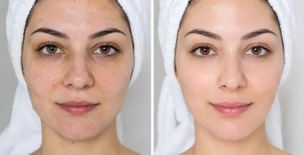 فیشیال صورت قبل و بعد