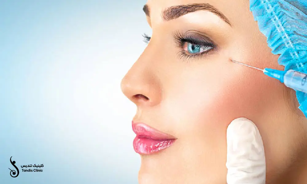 نیمرخ صورت خانمی با چشم های آبی | مزوژل پروفایلو