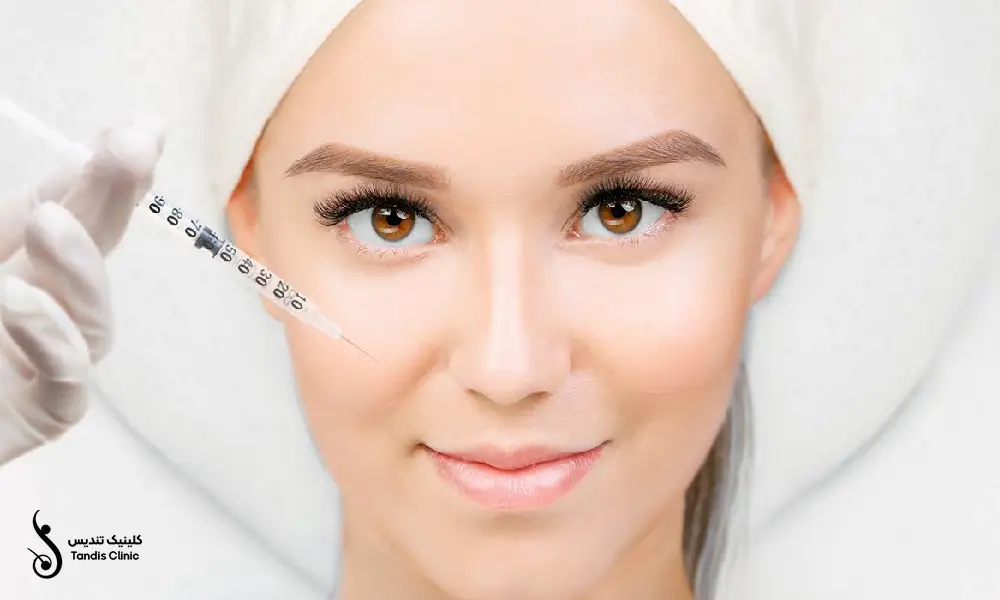تزریق مزوژل پروفایلو برای خانمی با چشمهای قهوه ای