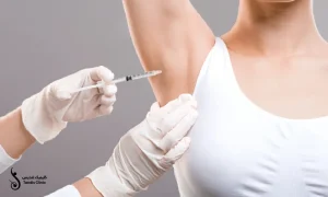 انجام تزریق بوتاکس زیر بغل برای بیمار