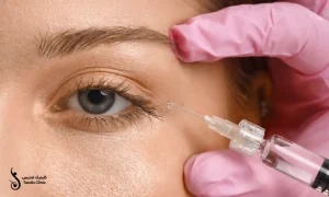 تزریق فیلر زیر چشم برای یک خانم جهت درمان چین و چروک زیر چشم